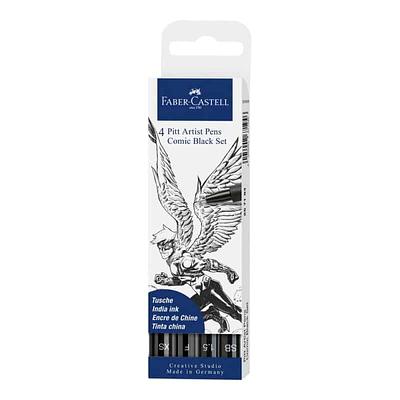 FABER-CASTELL - PITT ARTISTIC CANETAS (XS,F,M,SB) - CX.4