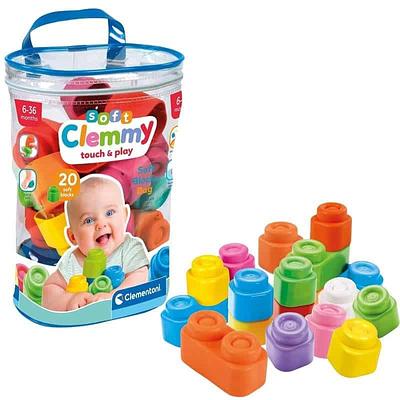 Detalhes do produto:n- Uma bolsa;n- 20 Cubos de diversas cores;n- Material macio e de toque suave.nnNota: Recomendado para crianças a partir dos 6 meses.