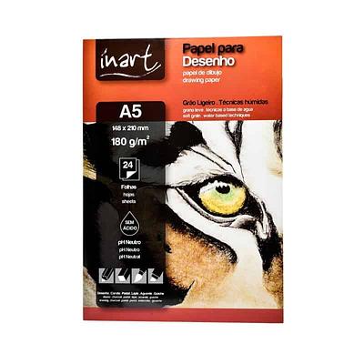 BLOCO DESENHO INART 180G A5 24 FOLHAS
