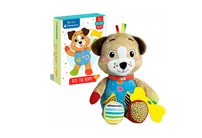 Detalhe do produto:n- 1 cãozinho peluche;n- 1 caixa;nnNota: Recomendado a bebés desde os primeiros meses.