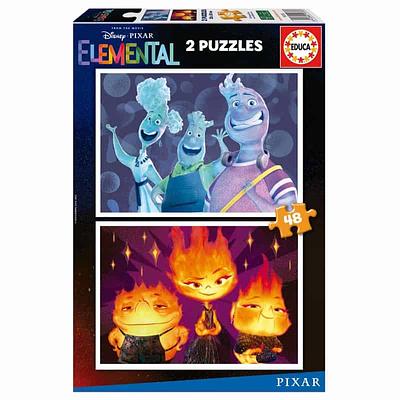 A Educa e a Disney/Pixar desenvolveram um puzzle com o novo sucesso, o filme Elemental! Estes 2 puzzles são compostos por grandes peças.