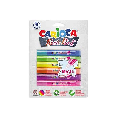 COLA CARIOCA GLITTER P/TECIDO 10.5ML NEON BLISTER C/6