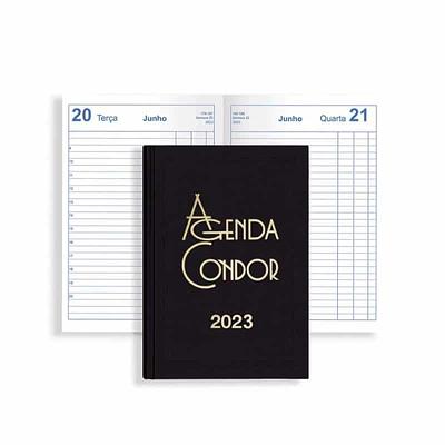 AGENDA ESCRITORIO CONDOR FSC MIX A21 14X21 DIARIA PRETO 2023