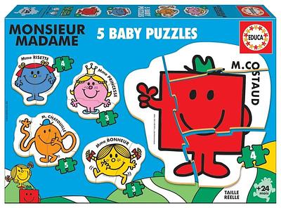 Puzzle Progressivo que tem 5 puzzles diferentes para o seu bebé fazer. Os puzzles têm entre 3 a 5 peças e vão ajudar o seu pequenino a desenvolver capacidades cognitivas e motoras.