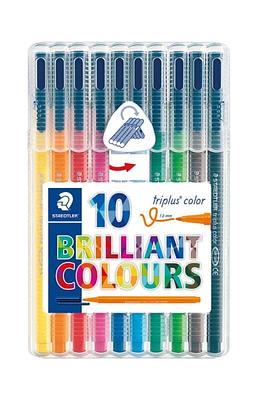 CANETAS DE COR STAEDTLER TRIPLUS COLOR PONT. FIBRA 10 UN.