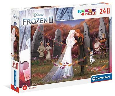 Detalhe do produto:n- Tamanho do puzzle montado: 62x42cm;n- Tema da Frozen 2;nnNota: Recomendado a maiores de 3 anos.