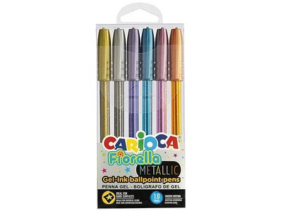 ESFEROGRÁFICA DE GEL CARIOCA FIORELLA METALLIC 6UN BLISTER 43363