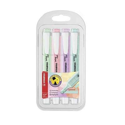 MARCADORT STABILO COLOR PASTEL 4 UNIDADES