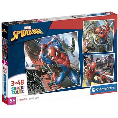 Puzzle 3x48 Homem aranha - marvel, a partir dos 5 anos, 21 x 20,5 cm.