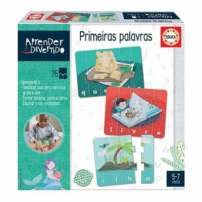 Com este divertido jogo, poderão aprender a escrever as primeiras palabras. Aprenderão a: · Identificar cada letra com a sua grafi a e som · Formar palavras, juntando letras.