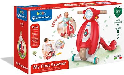 Esta scooter vintage é feita com materiais 100% reciclados! nEste andador infantil é ideal para acompanhar o bebé nos primeiros passos.nA partir dos 3 anos.