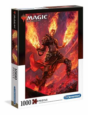 Puzzle de 1000 peças de "Magic: The Gathering" em formato panorama. Dimensão do puzzle montado: 98 x 33 cm. nA partir dos 14 anos.
