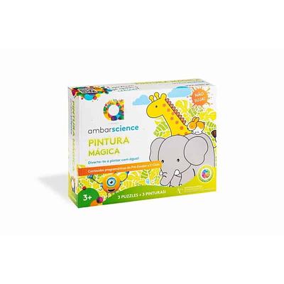 PINTURA MAGICA - ELEFANTE, GIRAFA E LEBRE