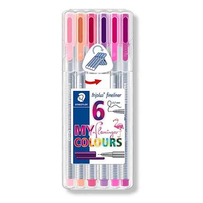 FINELINER TRIPLUS FLAMINGO, CX. 6