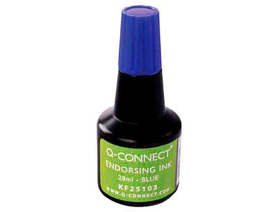 TINTA PARA ALMOFADA Q-CONNECT AZUL FRASCO DE 28ML