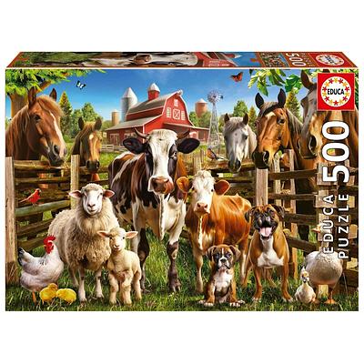 Este é o puzzle da Educa que junta a imagem de vários animais que vivem numa quinta. Conta com 500 peças e é ideal para crianças a partir dos 11 anos. nn