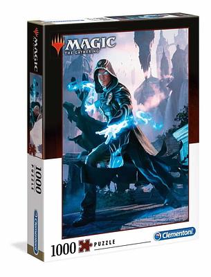 Compõe-se de 1000 peças para criar uma lâmina muito colorida de Magic the gathering.nDimensões montado: 69 x 50 cm, aproximadamente.nIdade recomendada: +8 anos.
