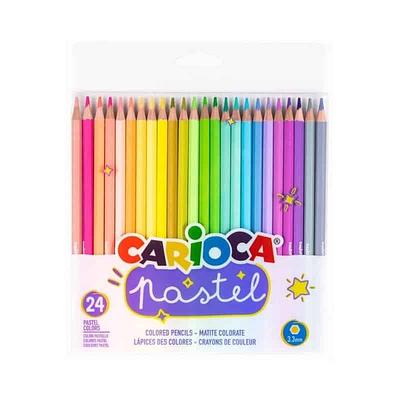 LÁPIS COR CARIOCA PASTEL C/24