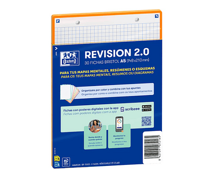FICHAS DE REVISÃO 2.0 OXFORD A5 2T 30F 5X5 LARANJA