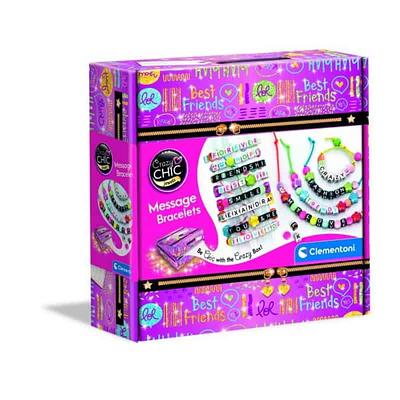 Detalhe do produto:n- Pulseiras de diversas cores;n- Peças com letras e outras;nnAviso: Não é aconselhado a crianças com menos de 3 anos.