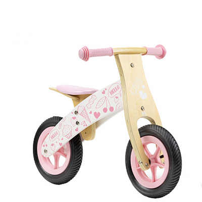 BICICLETA S/ PEDAIS DE MADEIRA ROSA