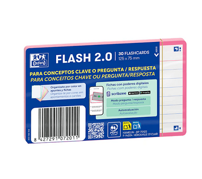 Oxford Flascards 2.0 75X125 30 Folhas Pautadas