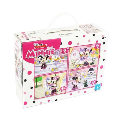 PUZZLE MINNIE 4 EM 1, 12, 16, 20, 24 PEÇAS