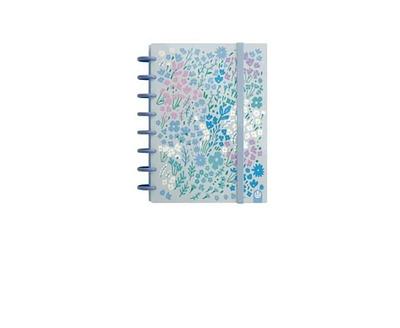 Caderno A4, pautado, edição limitada, azul, 100 folhas, com elastico.