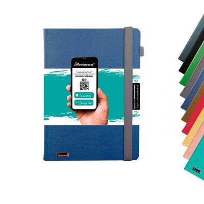 CADERNO SMART A5 AZUL/CINZENTO