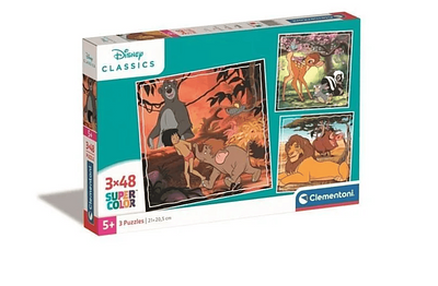Detalhe do produto:n- 3 puzzles diferentes;n- 48 peças cada puzzle;n- Formato quadrado;nnNota: Recomendado a partir dos 5 anos.