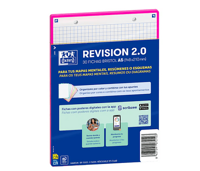 Oxford Fichas de Revisão 2.0 A5 30 Folhas Quadriculadas