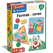 um jogo fácil e divertido para estimular os mais pequenos a reconhecer as formas geométricas e as 4 cores principais.nContém 4 fichas recortadas e 16 formas coloridas para jogar com 3 modos de jogo.