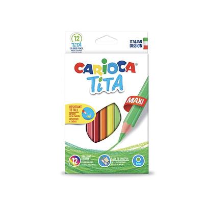 LÁPIS COR CARIOCA TITA MAXI, 12UNI.