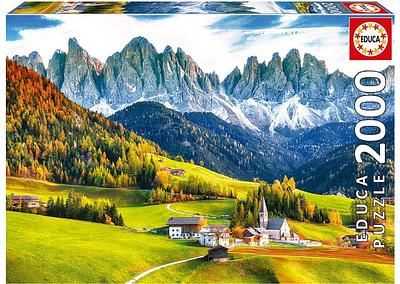 Constroi este puzzle incrivel com 2000 peças que representa o Outono nas Dolomitas.nAVISO: não recomendado a menores de 36 meses.