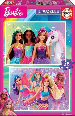 Aqui pode oferecer dois Puzzles da famosa Barbie! As peças são fáceis de manusear e não existe o problema de se prenderem e partirem. É ideal para as crianças desenvolverem a motricidade e destreza. n