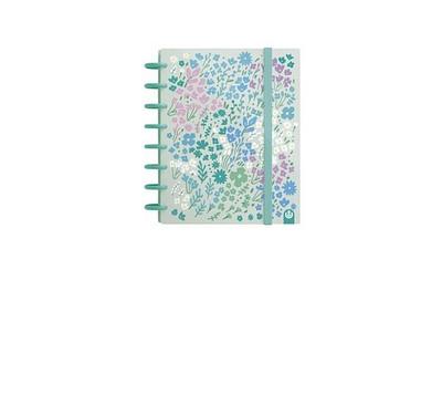Caderno A4, pautado, edição limitada, menta, 100 folhas, com elastico.