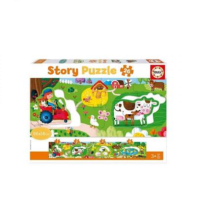 Puzzle de 26 peças com formato panorâmico.nContém partes amovíveis de 1 a 4 peças para aprender os números de 1 a 4.nn
