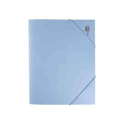 PASTA LIDERPAPEL COM ELASTICOS ABAS POLI PROPILENO DIN A4 CELESTE OPACO