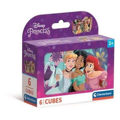 Puzzle 6 cubos, disney, princesas, a partir dos 2 anos de idade.