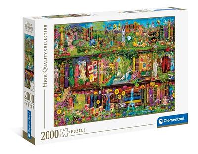 Um quebra-cabeça de alta qualidade com 2.000 peças, com belos e coloridos jardins, distribuídos em três andares. nMede 97,5 x 66,8 cm. nQuebra-cabeça de alta qualidade, fabricante Clementoni.