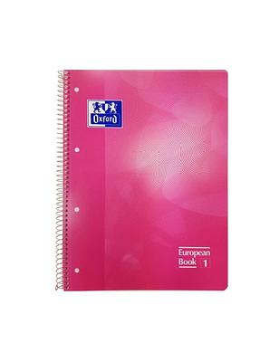 CAD.ESP.A4 EUROPE PLAST. 80F PAUT. ROSA