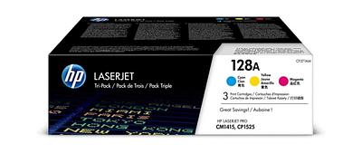 HP TONER LASER TRICOLOR 128A PACK 3