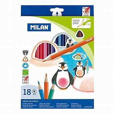 LÁPIS DE COR MILAN TRIANGULARES CAIXA 18UN