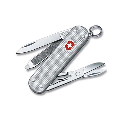 Victorinox Navalha Classic - 5 Usos Alumínio Estriado