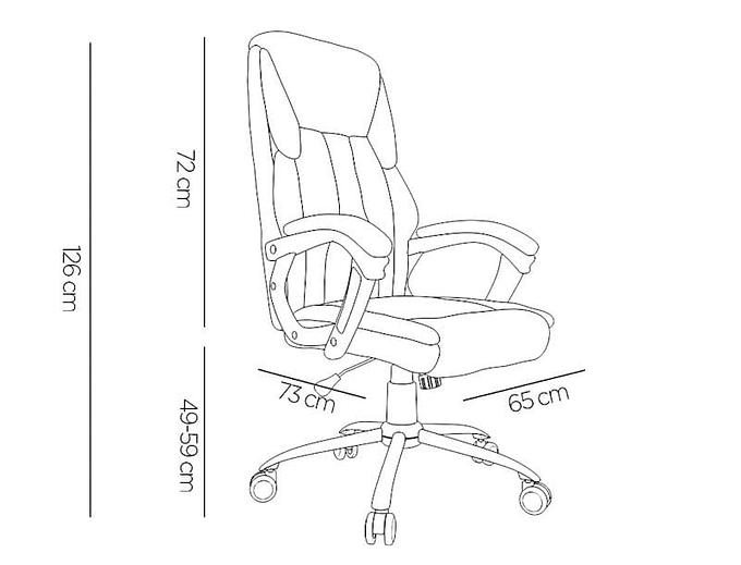CADEIRA DE DIREÇÃO Q-CONNECT I MIT DE OELE, BASE METAL, ALT MAX 1260MM LARG 650MM — imagem 2