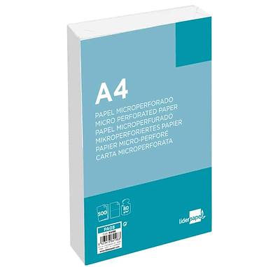 PAPEL A4 80G/M2 MICROPERFURADO EM DUAS PARTES IGUAIS EMB. DE 500FLS