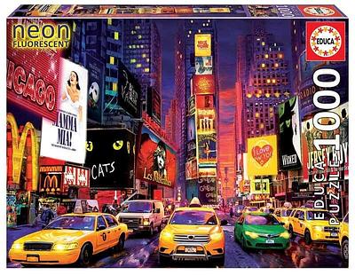 Visite um dos lugares mais impressionantes do mundo sem sair de casa, graças a este sensacional Puzzle 1000 Times Square, Nova Iorque Neon de Educa!
