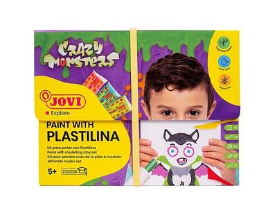 ESTOJO PARA PINTAR, COM PLASTICINA, CRAZY MONSTERS