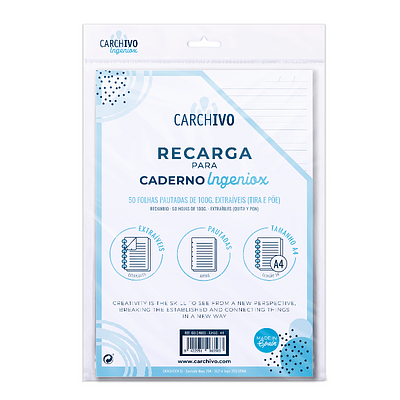 RECARGA CADERNO INTELIGENTE A4 50F LINHAS