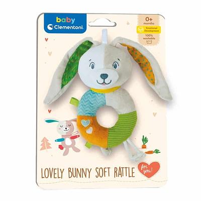 Detalhe do produto:n- 1 coelhinho;nnAviso: Este brinquedo é lavável.